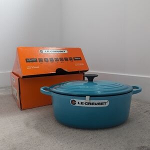 Le Creuset Oval Dutch Oven 29cm Carribean Teal, NWB, Discontinued Color